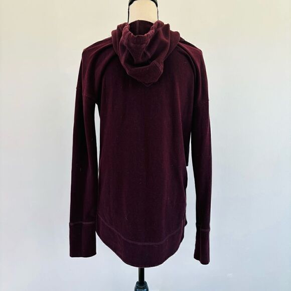 Sweaty Betty Luxe Invigorate Plum Funnel Neck Hoodie Sweatshirt Sz S - Picture 6 of 7